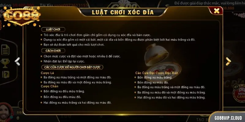 Thành viên cần nắm rõ quy luật trong xóc đĩa